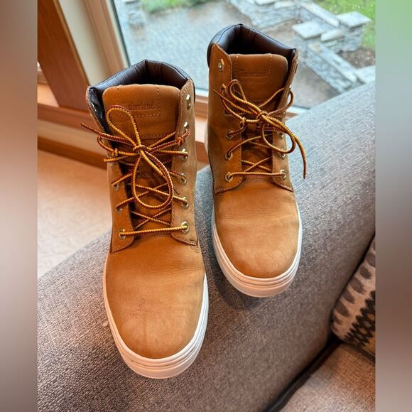 Timberland Women’s Londyn Size 6 Wheat Nubuck Leather Sneaker Boots A1INF A2634. - Picture 1 of 11